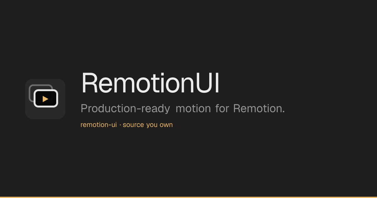 @remotionui preview